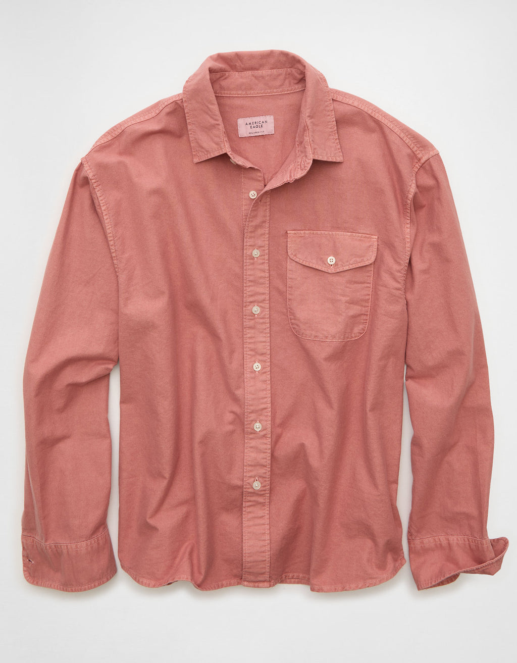 Camisa de Oxford con Botones Ae - Naranja 0153_3026_823_f