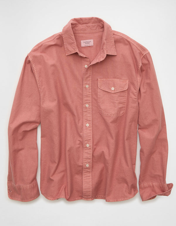 Camisa de Oxford con Botones Ae - Naranja