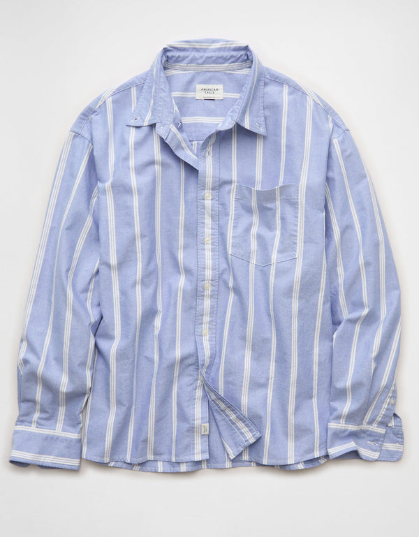 Camisa Oxford abotonada Ae - Azul