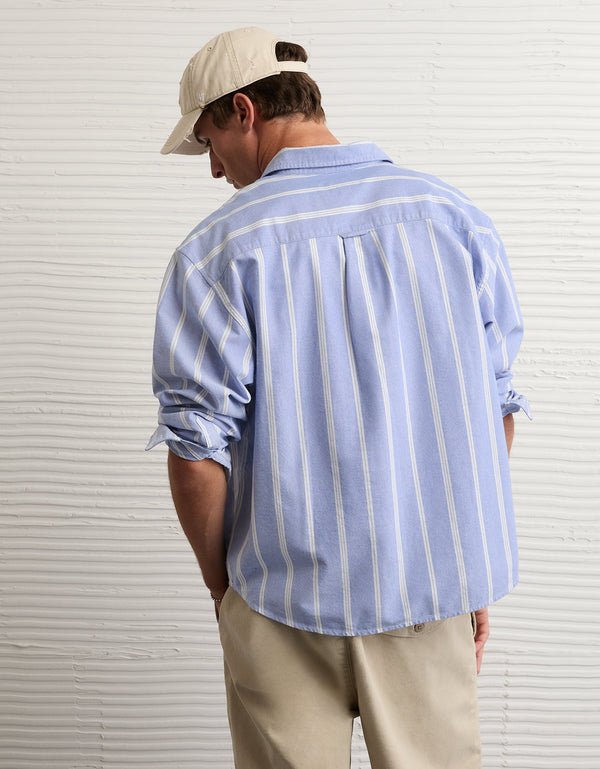 Camisa Oxford abotonada Ae - Azul