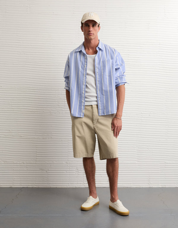 Camisa Oxford abotonada Ae - Azul