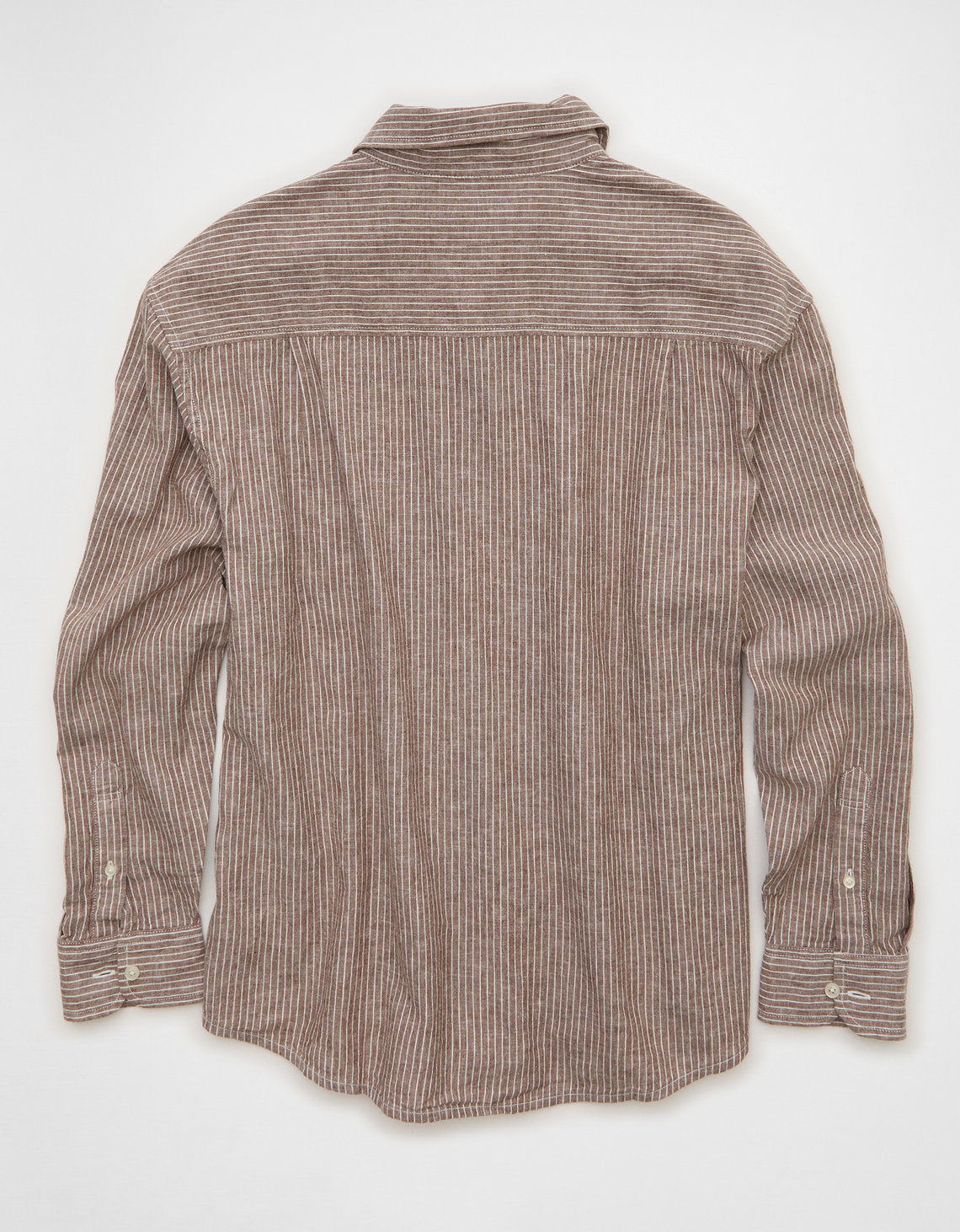 Camisa de lino con ajuste relajado y botones - Café 0153_3087_200_b