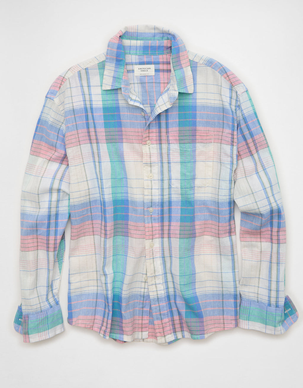 Camisa de lino con ajuste relajado y botones - Generico 0153_3087_529_f