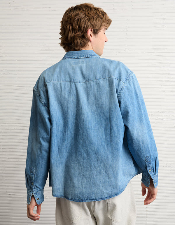 Camisa en denim relaxed fit Ae - Azul