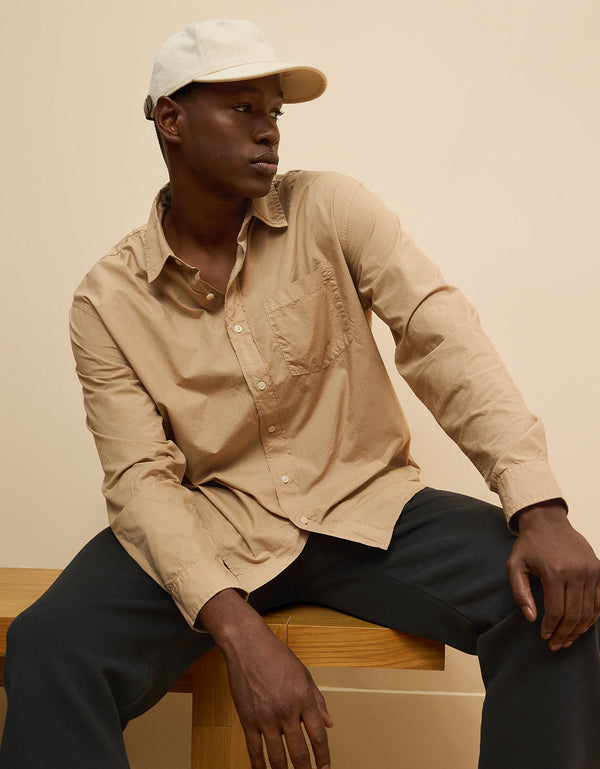 Camisa Ae Oxford con botones - Caqui