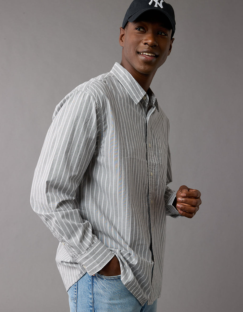 Camisa AE Slim fit Everyday - Gris 0153_6297_021_os