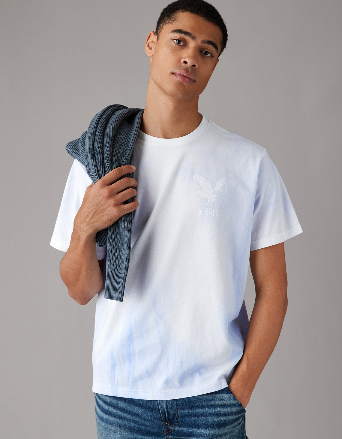 Camiseta AE con efecto lavado de color - Azul 0181_3442_401_of