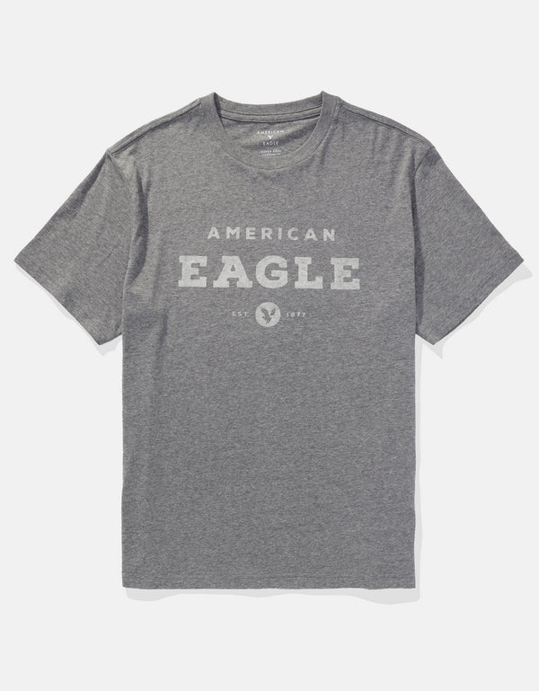 Camiseta con Gráfico Manga Corta Hombre AE - Gris