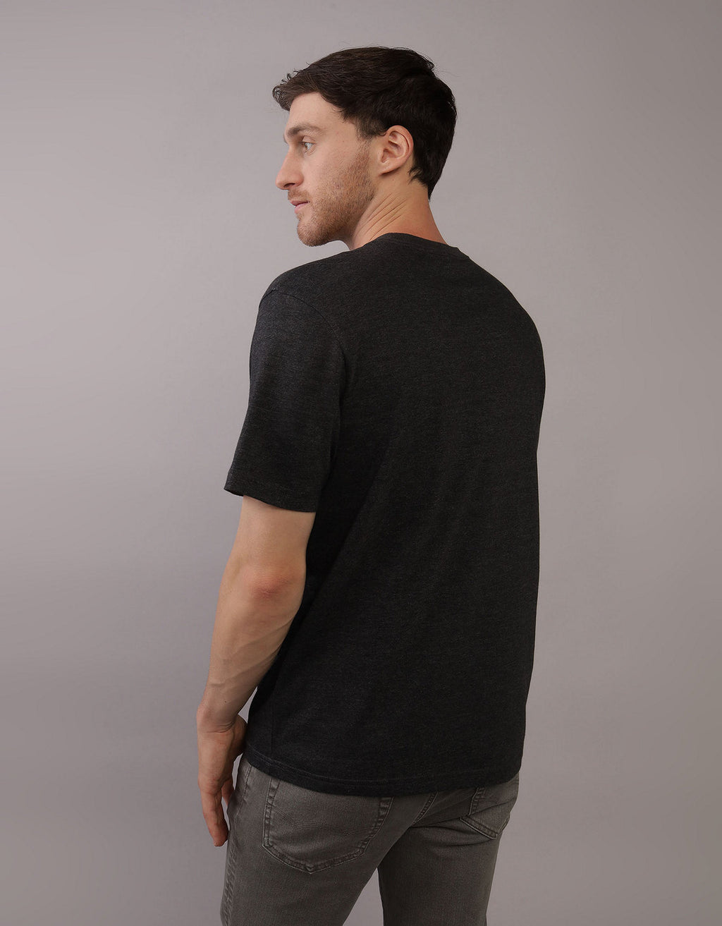 Camiseta con Gráfico Manga Corta Hombre AE - Gris 0181_3774_024_ob