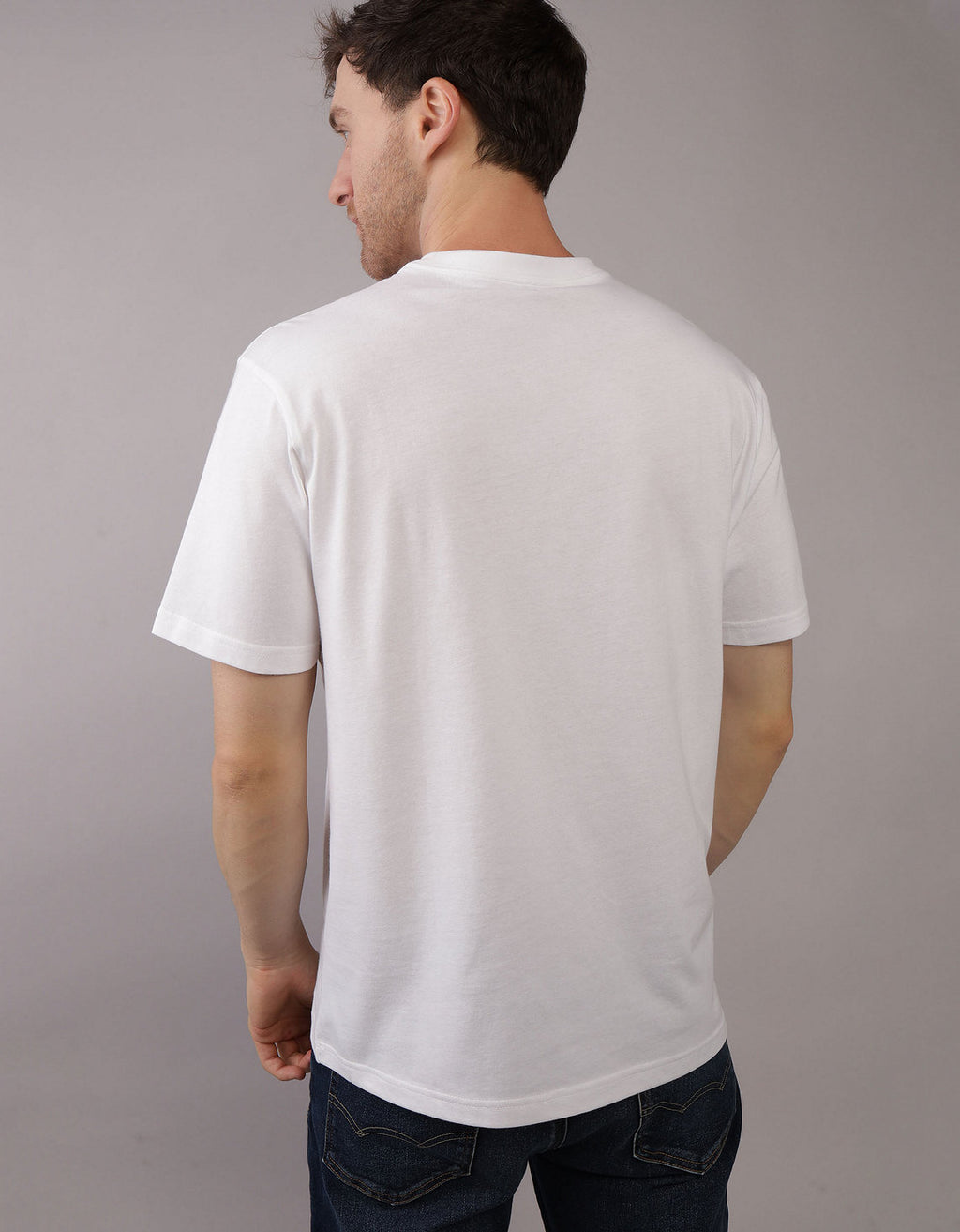 Camiseta con Gráfico Manga Corta Hombre AE - Blanco 0181_3800_100_ob
