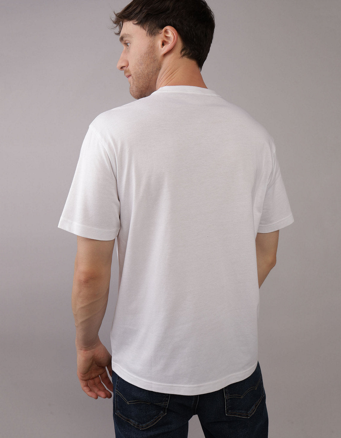Camiseta con Gráfico Manga Corta Hombre AE - Blanco 0181_3800_101_ob