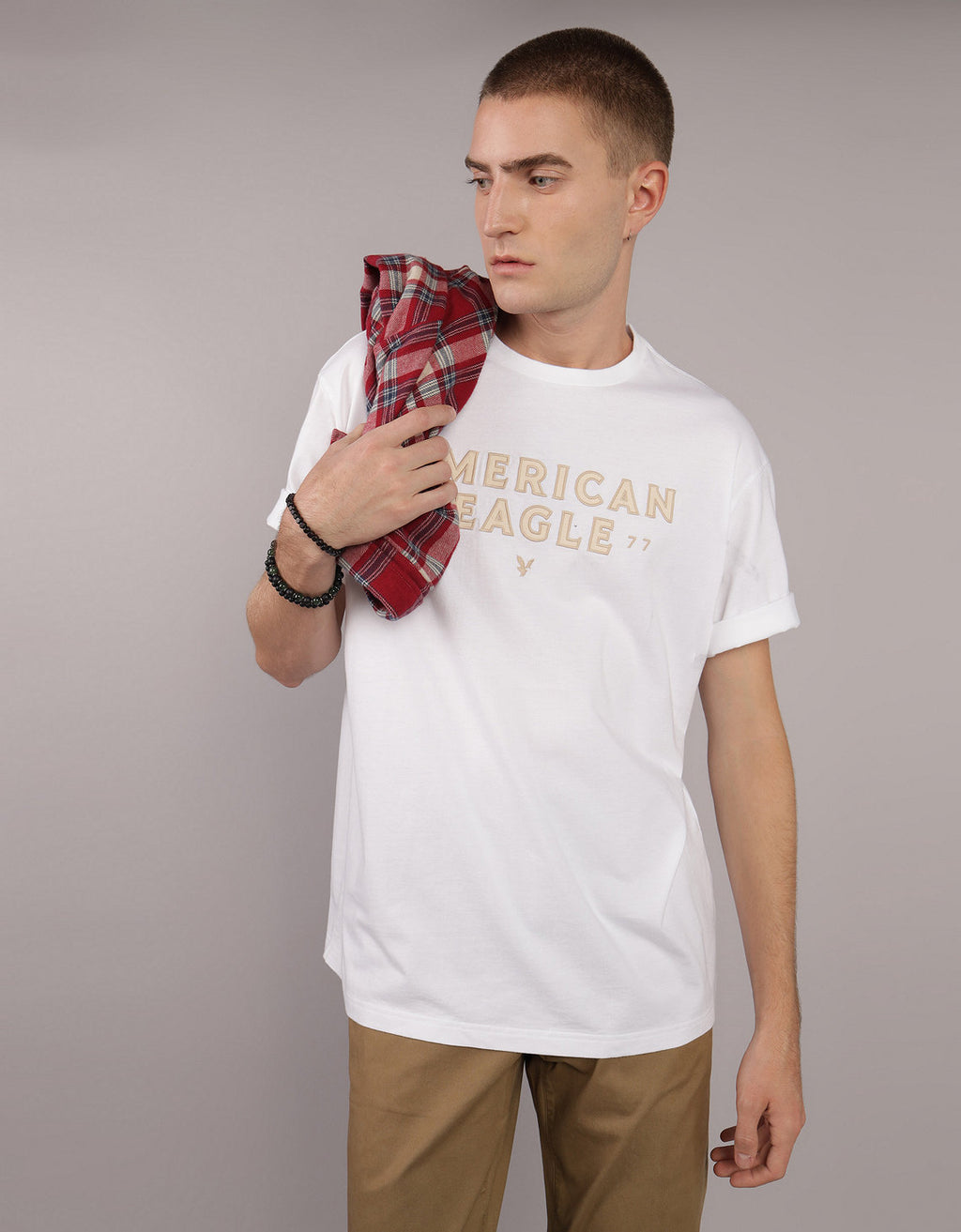 Camiseta con Gráfico Manga Corta Hombre Ae - Blanco 0181_4009_100_of