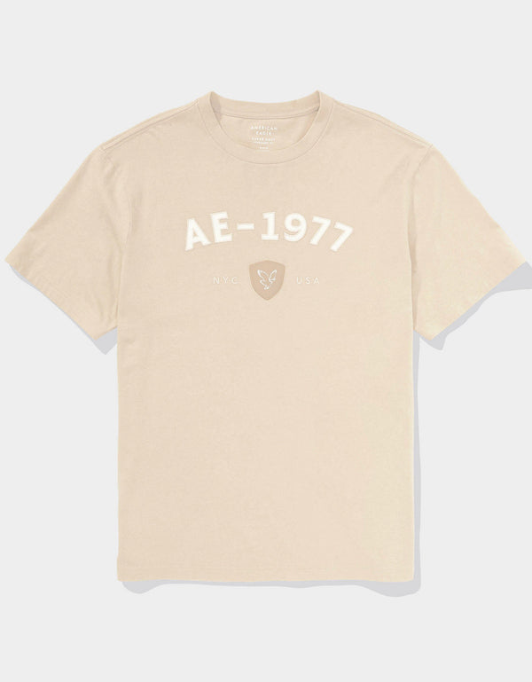 Camiseta con Gráfico Manga Corta Hombre Ae - Caqui