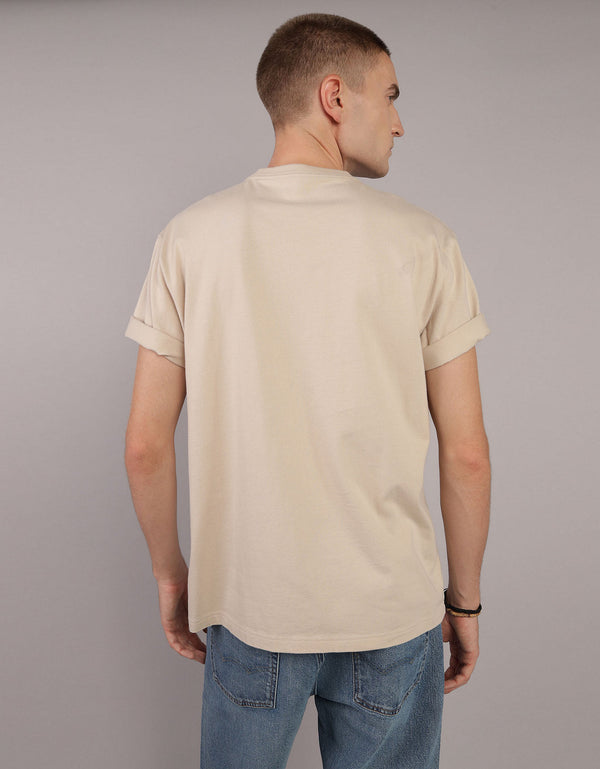Camiseta con Gráfico Manga Corta Hombre Ae - Caqui