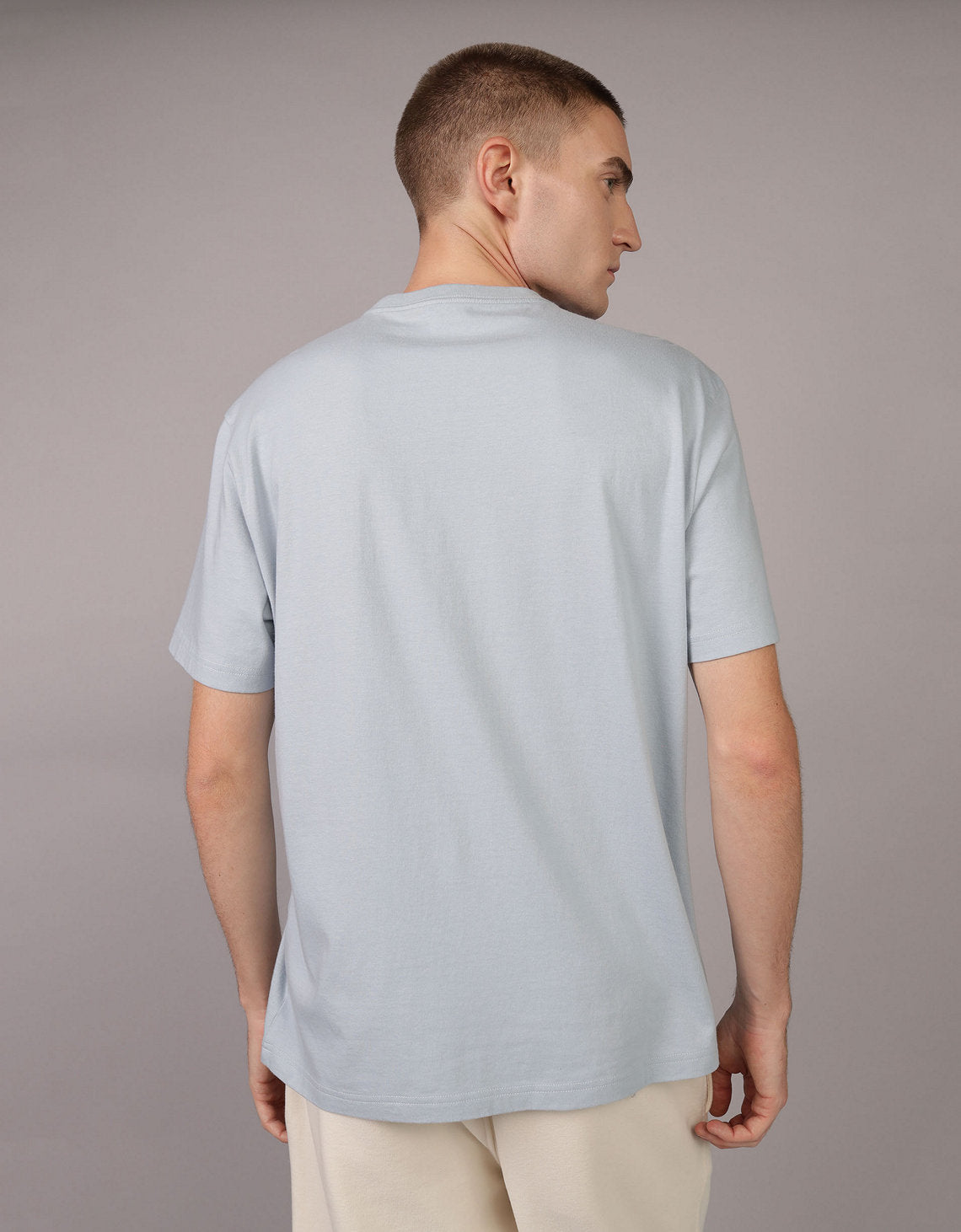 Camiseta con Gráfico Manga Corta Hombre Ae - Azul 0181_4010_401_ob