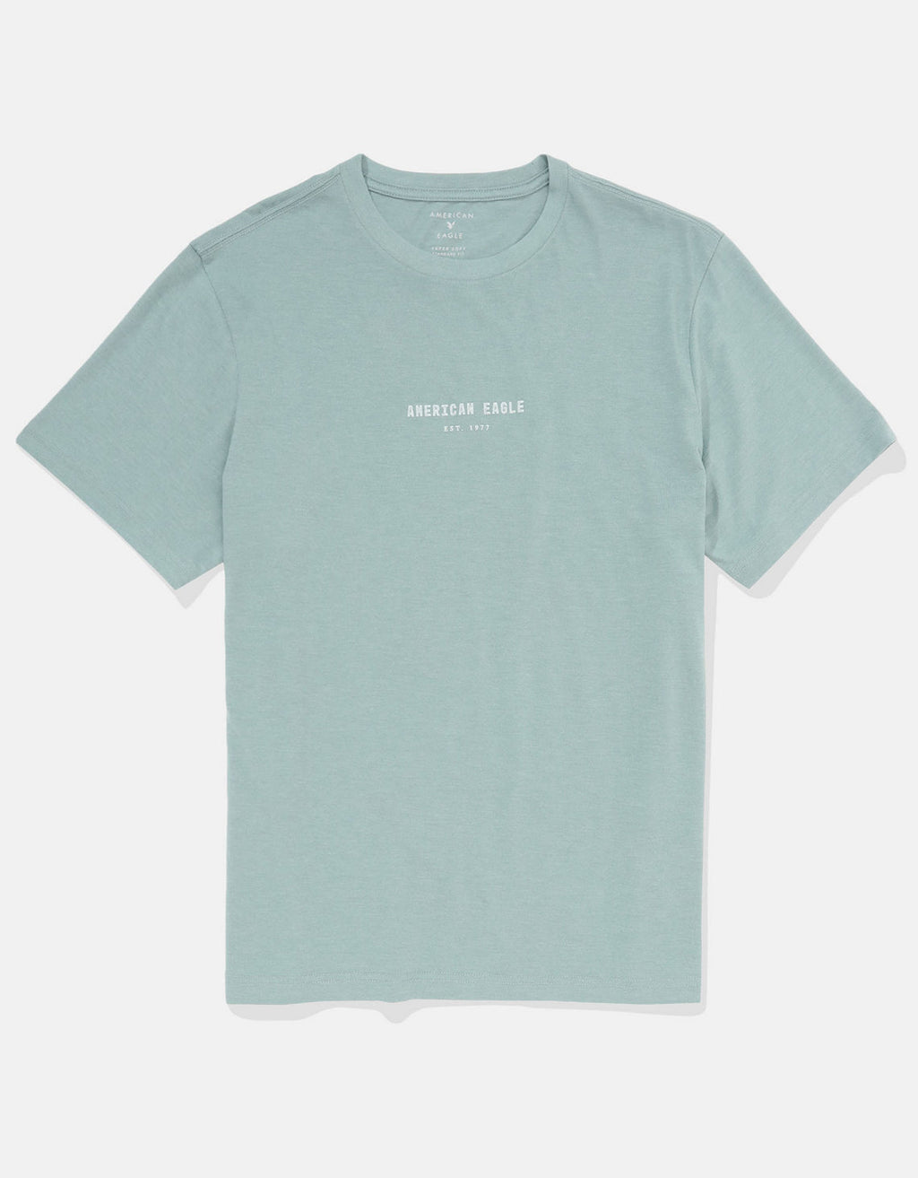 Camiseta manga corta con gráfico de hombre AE - Verde 0181_4290_395_f