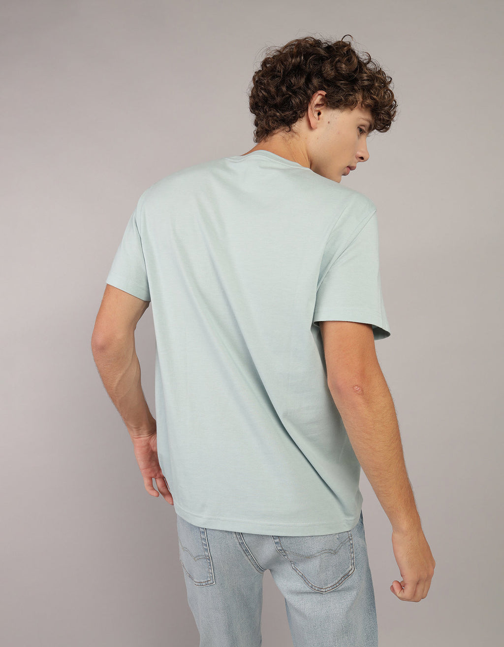 Camiseta manga corta con gráfico de hombre AE - Azul 0181_4290_401_ob