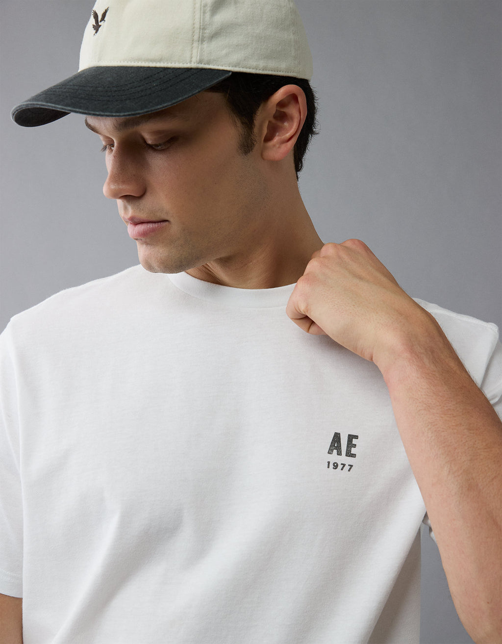 Camiseta Gráfica con Logo Ae - Blanco 0181_4419_100_os