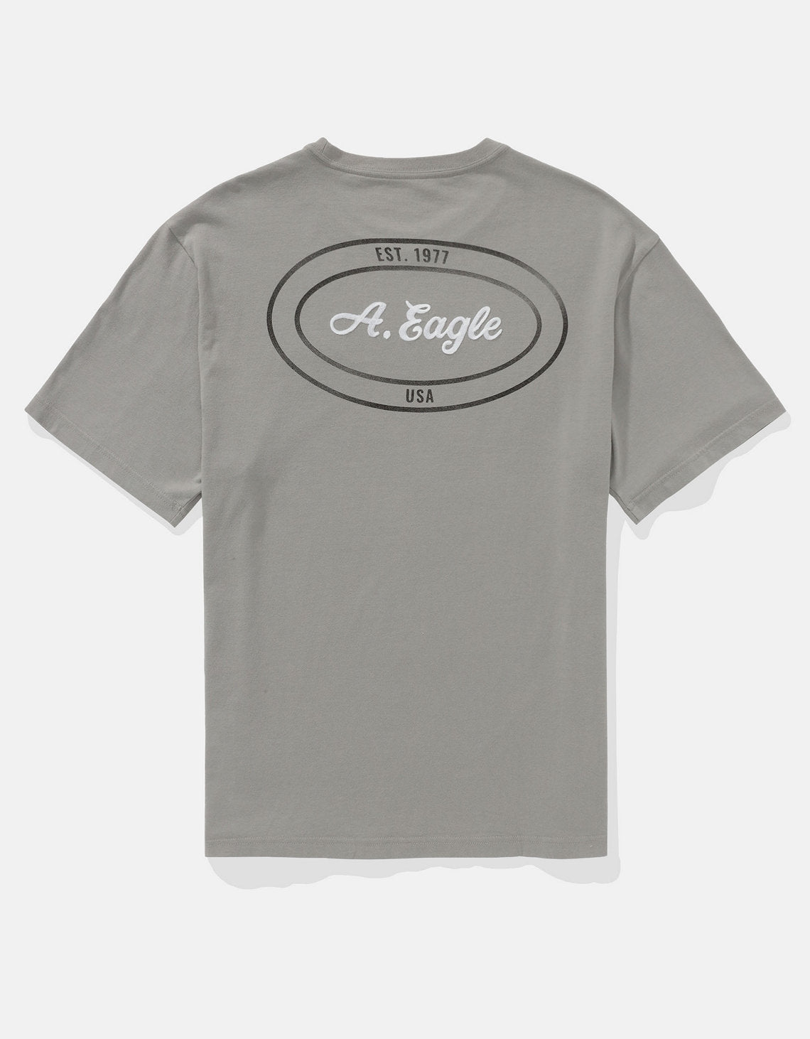 Camiseta Gráfica con Logotipo Elevado Ae - Gris 0181_4423_020_b