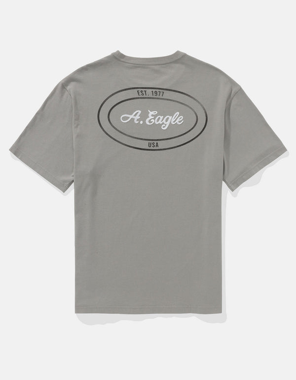 Camiseta Gráfica con Logotipo Elevado Ae - Gris