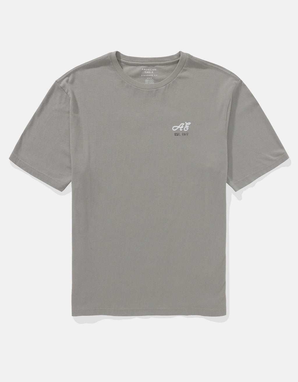 Camiseta Gráfica con Logotipo Elevado Ae - Gris 0181_4423_020_f