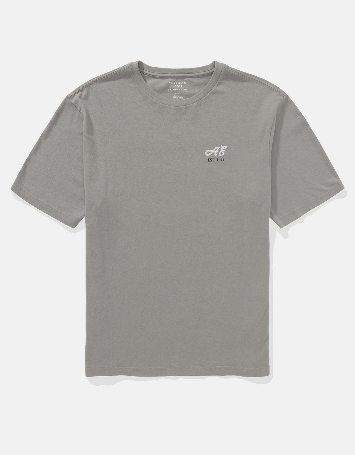 Camiseta Gráfica con Logotipo Elevado Ae - Gris 0181_4423_020_f