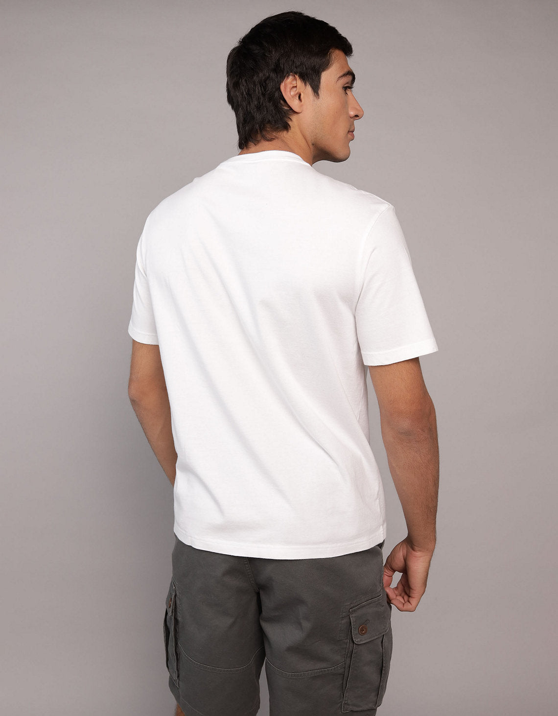 Camiseta Gráfica con Logotipo Elevado Ae - Blanco 0181_4423_100_ob