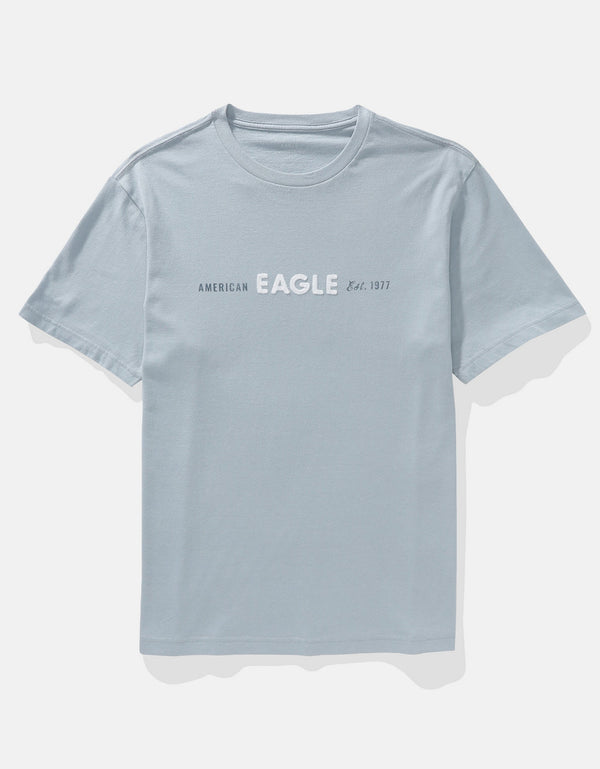 Camiseta Gráfica con Logotipo Elevado Ae - Azul