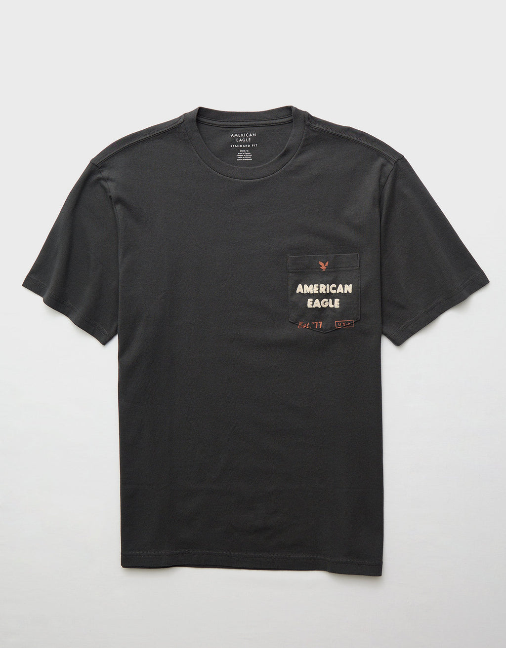 Camiseta Gráfica con Logotipo Elevado Ae - Negro 0181_4426_167_f