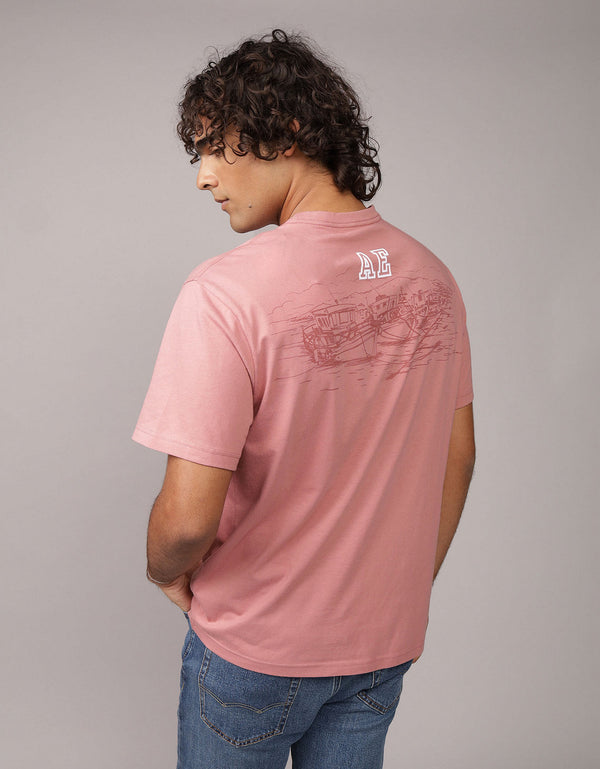 Camiseta con Gráfico Ae - Rosa