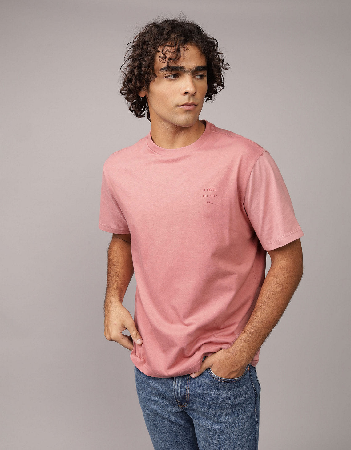 Camiseta con Gráfico Ae - Rosa 0181_4600_629_of