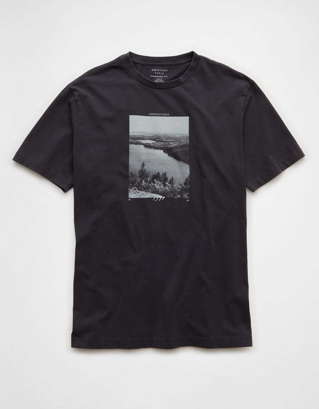 Camiseta con Gráfico Ae - Negro Decolorado 0181_4659_094_f