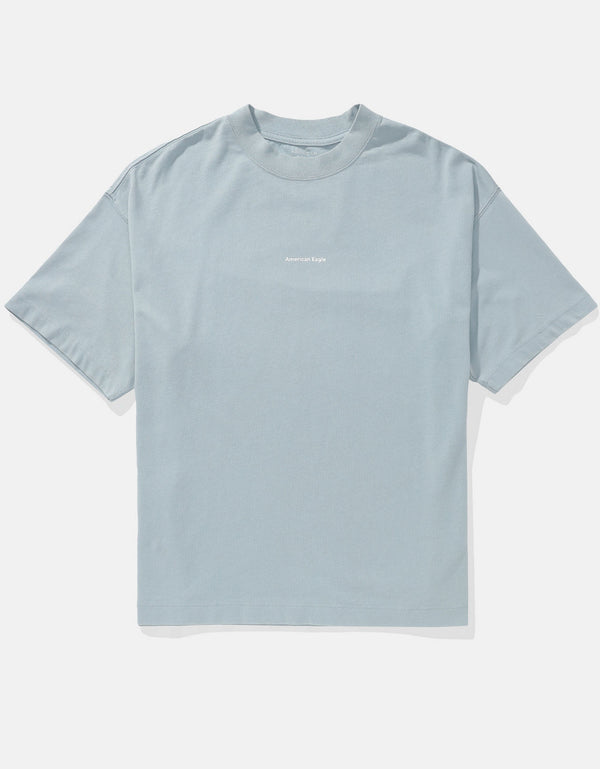 Camiseta gráfica con logo grande de Ae - Azul