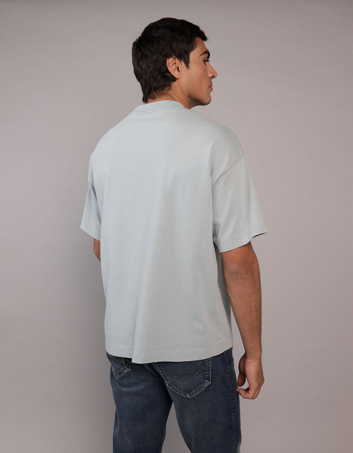 Camiseta gráfica con logo grande de Ae - Azul 0181_4672_401_ob