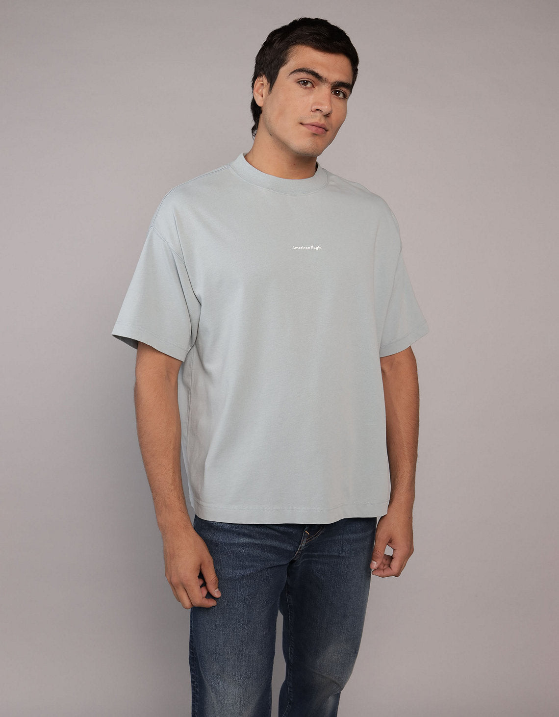 Camiseta gráfica con logo grande de Ae - Azul 0181_4672_401_of