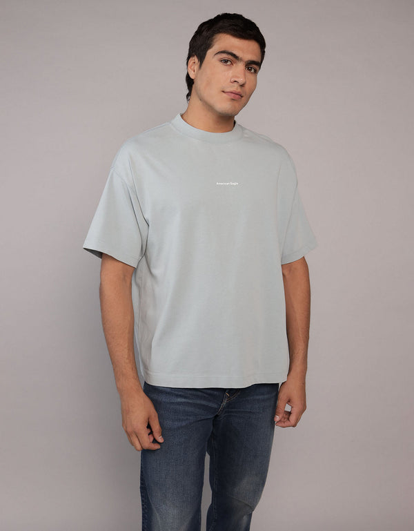 Camiseta gráfica con logo grande de Ae - Azul