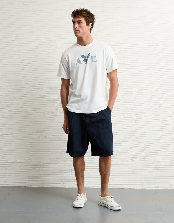 Camiseta gráfica con logotipo de icono ligero Ae - Blanco