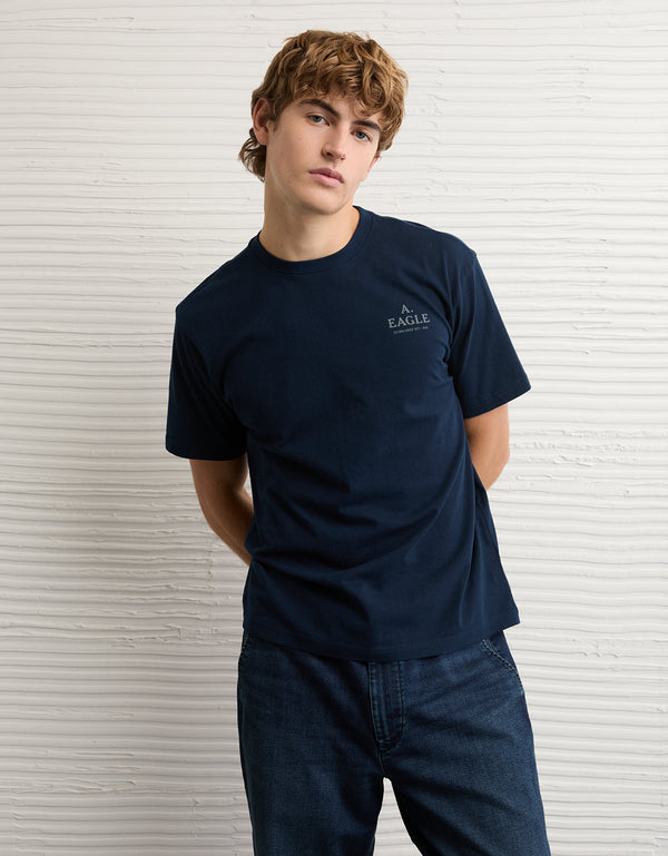 Camiseta Gráfica con Logo Ae - Naval