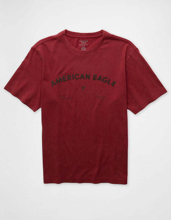 Camiseta gráfica con logotipo icónico Ae - Rojo