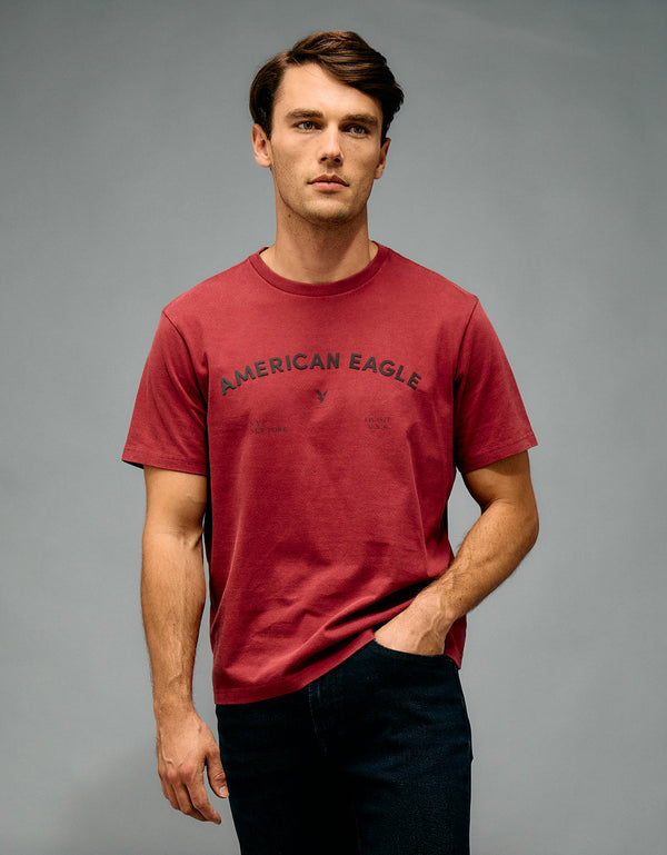 Camiseta gráfica con logotipo icónico Ae - Rojo