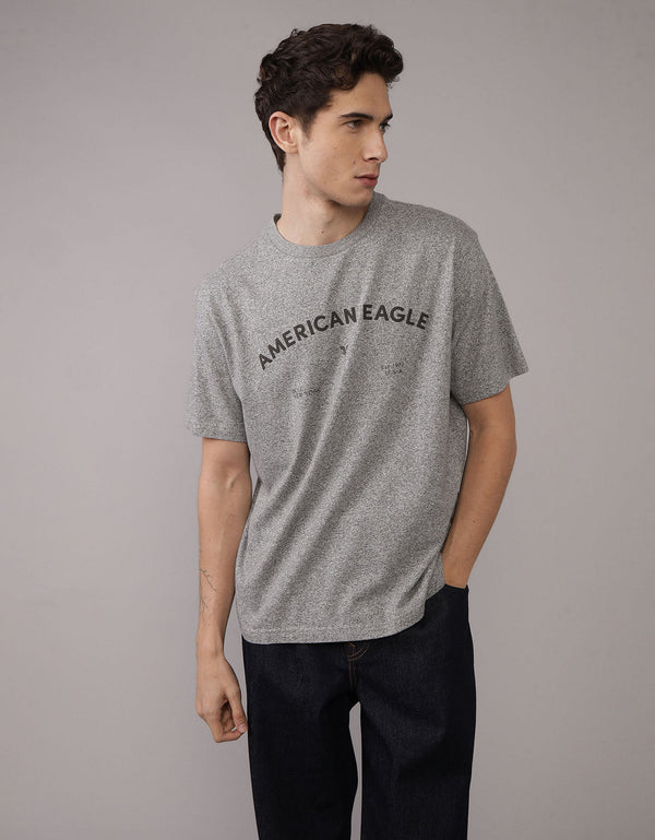 Camiseta gráfica con logotipo icónico Ae - Gris