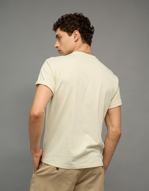 Camiseta Gráfica con Logo Ae - Caqui