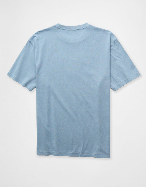 Camiseta Gráfica con Logo Ae - Azul