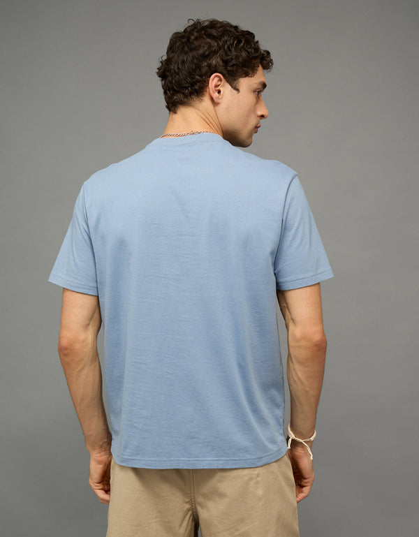 Camiseta Gráfica con Logo Ae - Azul