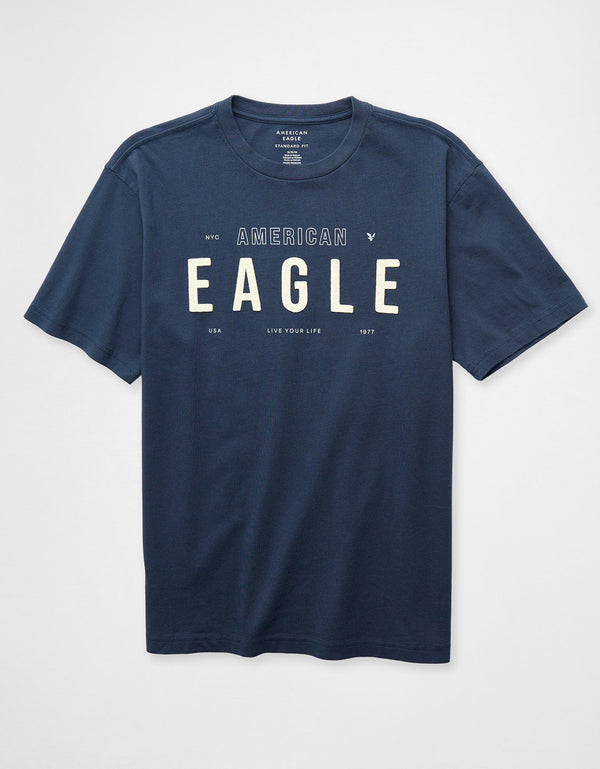 Camiseta Gráfica con Logo Ae - Naval