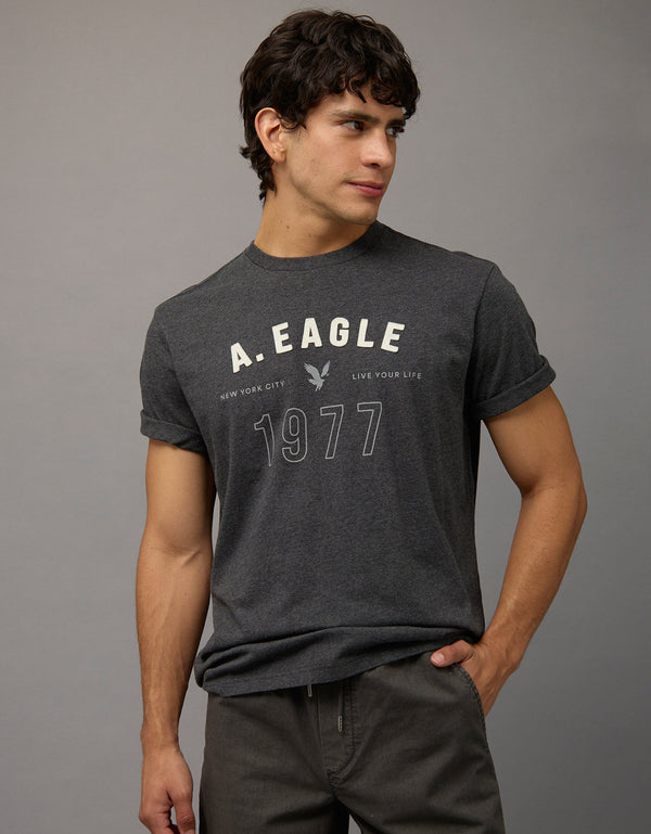 Camiseta Gráfica con Logo Ae - Generico