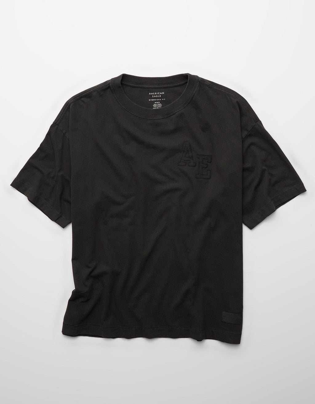 Camiseta Gráfica con Logo Ae Relaxed - Negro 0181_5117_064_f
