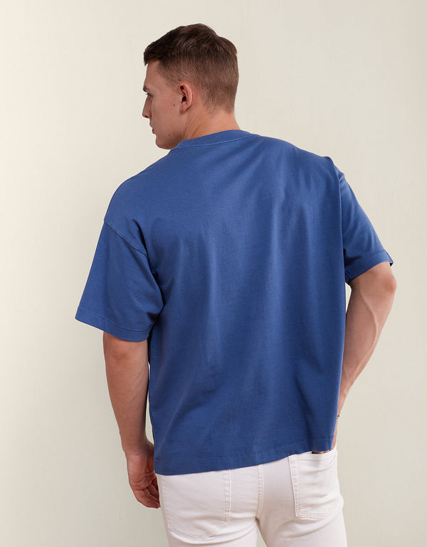 Camiseta Gráfica con Logo Ae Relaxed - Azul