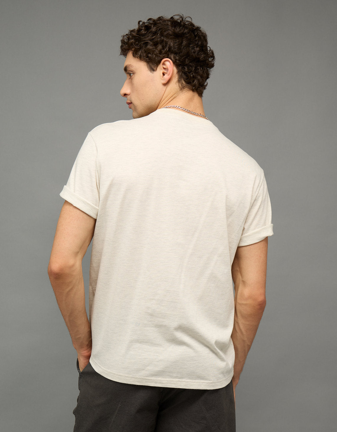 Camiseta Gráfica con Logo Ae - Gris 0181_5685_092_ob
