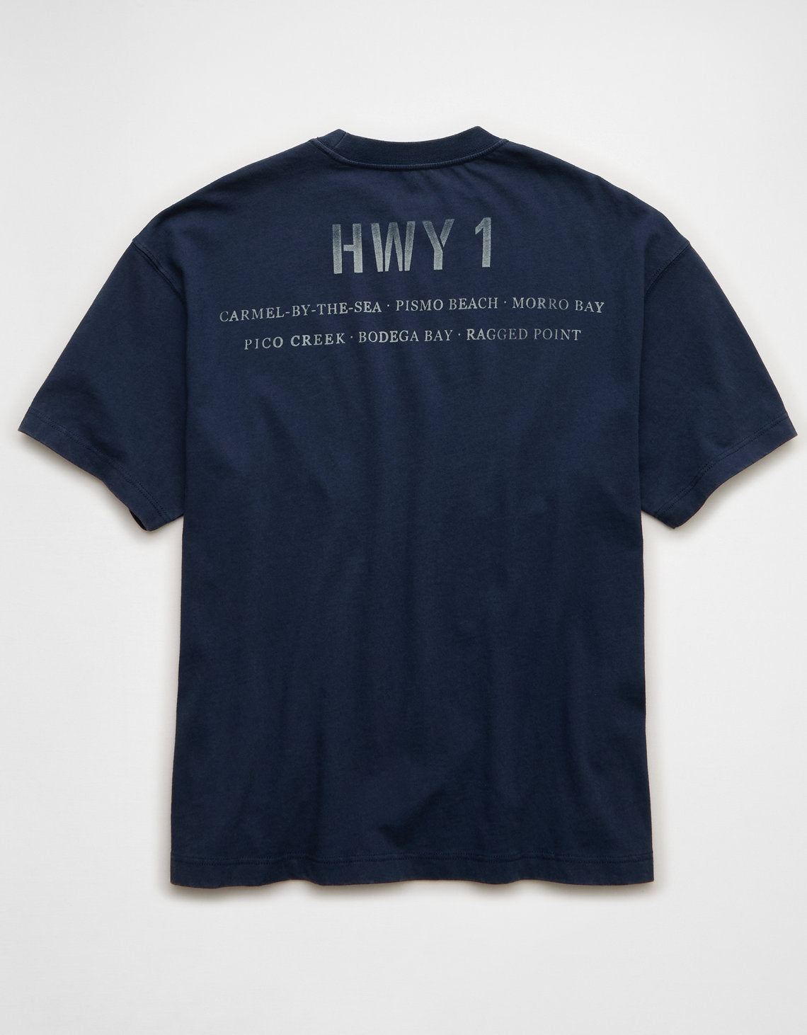 Camiseta Gráfica de Destino Boxy Ae - Azul 0181_5690_410_b